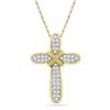 Image 1 : Diamond Bound Cross Pendant 1/8 Cttw 10kt Yellow Gold