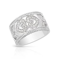 0.38 CTW Diamond Ring 14K White Gold - REF-68Y2X