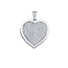 Image 1 : Diamond Heart Cluster Pendant 3/4 Cttw 10kt White Gold