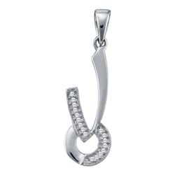 Diamond Fashion Pendant 1/20 Cttw 10kt White Gold