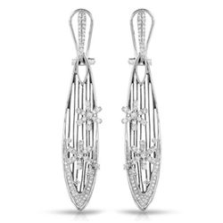 0.91 CTW Diamond Earrings 14K White Gold - REF-109Y6X
