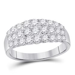 Diamond Anniversary Band Ring 1.00 Cttw 14kt White Gold