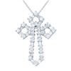 Image 1 : 1.48 CTW Diamond Necklace 18K White Gold - REF-140F7N
