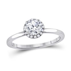 Diamond Solitaire Bridal Wedding Engagement Ring 7/8 Cttw 14kt White Gold