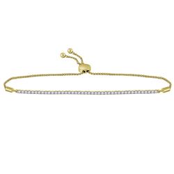 Diamond Bolo Bracelet 1.00 Cttw 10kt Yellow Gold