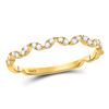 Image 1 : Diamond Zigzag Stackable Band Ring 1/5 Cttw 10kt Yellow Gold