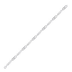 Diamond Sparkling Faceted Fashion Bracelet 1/3 Cttw 10kt White Gold