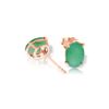 Image 1 : Genuine 1.80 ctw Emerald Earrings 14KT Rose Gold - REF-24N5R