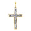 Image 1 : Diamond Medium Cross Pendant 1/5 Cttw 10kt Yellow Gold