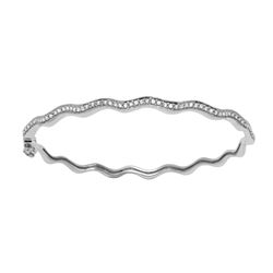 0.59 CTW Diamond Bangle 14K White Gold - REF-81H3M