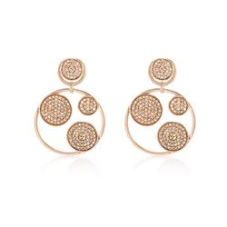 1.09 CTW Diamond Earrings 14K Rose Gold - REF-69W4H