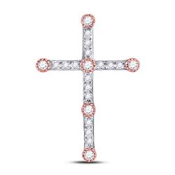 Diamond Cross Faith Pendant 1/4 Cttw 10kt Two-tone Gold