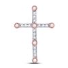 Image 1 : Diamond Cross Faith Pendant 1/4 Cttw 10kt Two-tone Gold