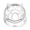 Image 1 : 0.38 CTW Diamond Semi Mount Ring 14K White Gold - REF-72X2R