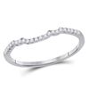 Image 1 : Diamond Band Ring Guard Enhancer 1/10 Cttw 14kt White Gold