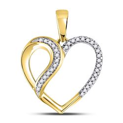 Diamond Heart Fashion Pendant 1/10 Cttw 10kt Yellow Gold