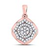 Image 1 : Diamond Cluster Pendant 1/5 Cttw 10kt Rose Gold