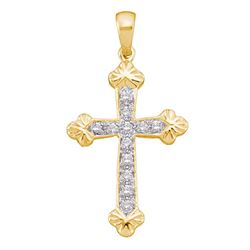Diamond Cross Religious Pendant 1/6 Cttw 10kt Yellow Gold