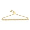 Image 1 : Diamond Studded Bolo Bracelet 1/4 Cttw 10kt Yellow Gold