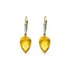 Image 1 : Genuine 19.15 ctw Citrine & Diamond Earrings 14KT Yellow Gold - REF-49N2R