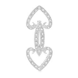 0.27 CTW Diamond Brooch 18K White Gold - REF-57K4W
