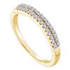 Image 1 : Diamond 2-row Wedding Anniversary Bridal Band 1/5 Cttw 14k Yellow Gold