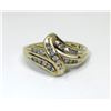 Image 1 : Estate - 10 KT Yellow Gold Diamond Wave Ring