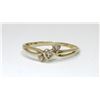 Image 1 : Estate - 10 KT Yellow Gold Diamond 3 Heart Ring