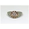 Image 1 : Estate - 10 KT White & Rose Gold Diamond Ring