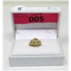 Image 2 : Estate - 10 KT Yellow Gold Diamond Cut Tiger Ring