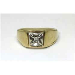 Estate - 10 KT White & Yellow Gold Diamond Ring