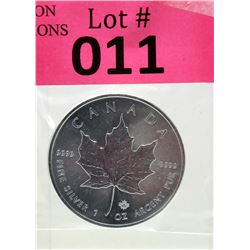 1 Oz .9999 Fine Silver 2017 Canada Maple Leaf Coin