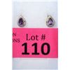 Image 1 : New Amethyst & Diamond Sterling Silver Earrings