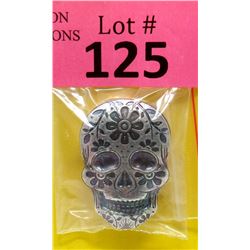 2 Oz. 2D Sugar Skull .999 Fine Silver Bar