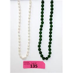 New Jade Necklace & Freshwater Pearl Necklace