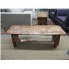 Image 1 : Hand Crafted Lived Edge Pine Coffee Table / Bench