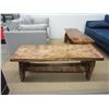 Image 1 : Hand Crafted Lived Edge Pine Coffee Table / Bench