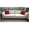 Image 1 : New Ivory Fabric Sofa with Red Piping