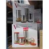 Image 1 : 3 New 4 Piece Glass Storage Jar Sets