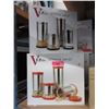 Image 1 : 3 New 4 Piece Glass Storage Jar Sets