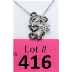 Panda Pendant and Chain Set with 1 Diamond