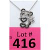 Image 1 : Panda Pendant and Chain Set with 1 Diamond