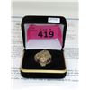 Image 3 : Man's 10 KT Yellow Gold Dragon Head Ruby Ring