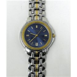 2 Tone Bulova Watch with Blue Face