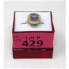Image 2 : Large Rainbow Mystic Topaz Solitaire Ring