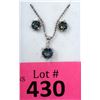 Image 1 : New Matching Blue Topaz Pendant & Earrings