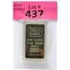 Image 1 : Gold Plated 1 Oz. Credit Suisse Bar