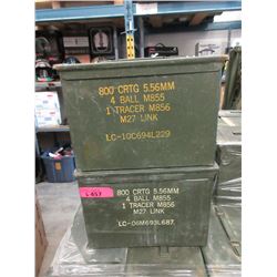 2 Metal Ammo Boxes - Each is 7" x 9" x 12"