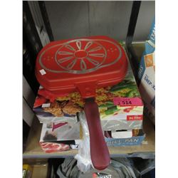 3 New Non Stick Double Grill Pans