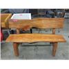 Image 1 : Handcrafted Live Edge Pine Bench